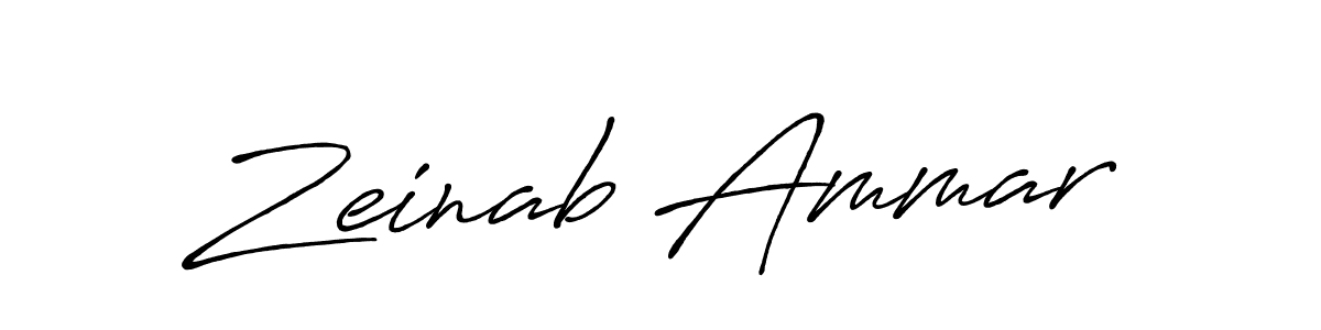 Design your own signature with our free online signature maker. With this signature software, you can create a handwritten (Antro_Vectra_Bolder) signature for name Zeinab Ammar. Zeinab Ammar signature style 7 images and pictures png