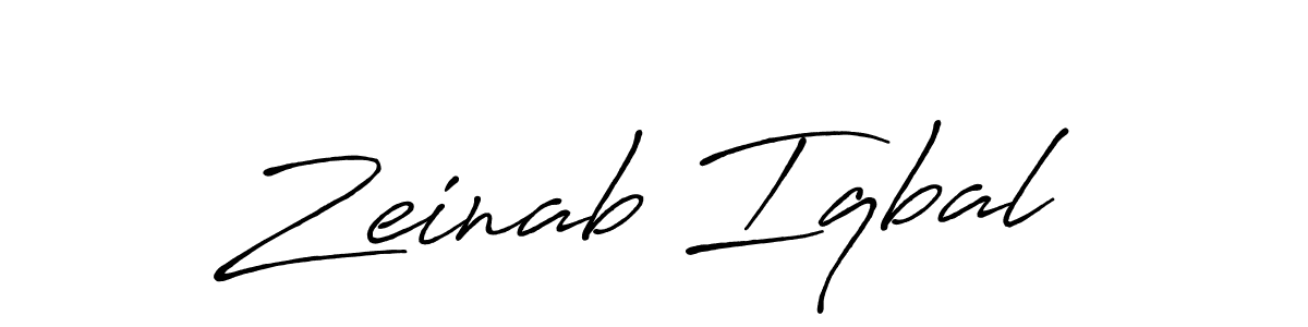 Design your own signature with our free online signature maker. With this signature software, you can create a handwritten (Antro_Vectra_Bolder) signature for name Zeinab Iqbal. Zeinab Iqbal signature style 7 images and pictures png