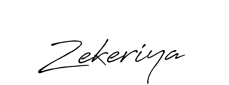 How to make Zekeriya name signature. Use Antro_Vectra_Bolder style for creating short signs online. This is the latest handwritten sign. Zekeriya signature style 7 images and pictures png