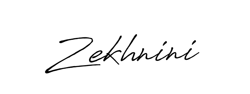 Make a beautiful signature design for name Zekhnini. With this signature (Antro_Vectra_Bolder) style, you can create a handwritten signature for free. Zekhnini signature style 7 images and pictures png