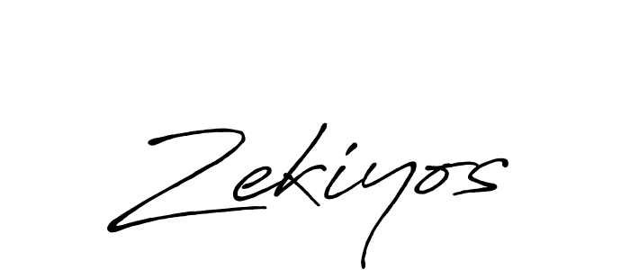 Make a beautiful signature design for name Zekiyos. With this signature (Antro_Vectra_Bolder) style, you can create a handwritten signature for free. Zekiyos signature style 7 images and pictures png