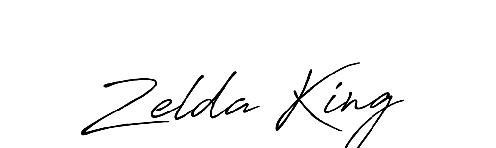 Zelda King stylish signature style. Best Handwritten Sign (Antro_Vectra_Bolder) for my name. Handwritten Signature Collection Ideas for my name Zelda King. Zelda King signature style 7 images and pictures png