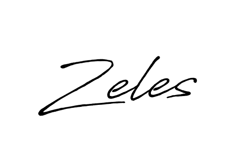 Create a beautiful signature design for name Zeles. With this signature (Antro_Vectra_Bolder) fonts, you can make a handwritten signature for free. Zeles signature style 7 images and pictures png