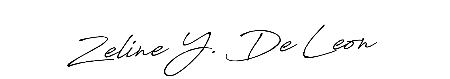 Antro_Vectra_Bolder is a professional signature style that is perfect for those who want to add a touch of class to their signature. It is also a great choice for those who want to make their signature more unique. Get Zeline Y. De Leon name to fancy signature for free. Zeline Y. De Leon signature style 7 images and pictures png