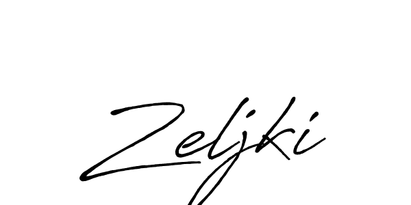 Design your own signature with our free online signature maker. With this signature software, you can create a handwritten (Antro_Vectra_Bolder) signature for name Zeljki. Zeljki signature style 7 images and pictures png