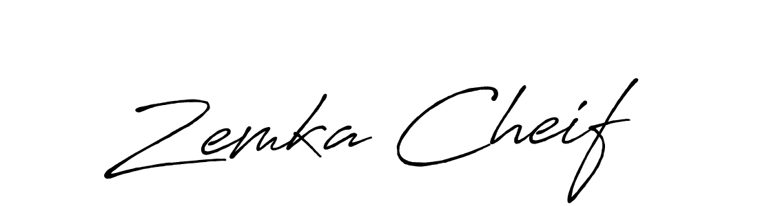 Design your own signature with our free online signature maker. With this signature software, you can create a handwritten (Antro_Vectra_Bolder) signature for name Zemka Cheif. Zemka Cheif signature style 7 images and pictures png