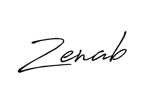 Also we have Zenab name is the best signature style. Create professional handwritten signature collection using Antro_Vectra_Bolder autograph style. Zenab signature style 7 images and pictures png