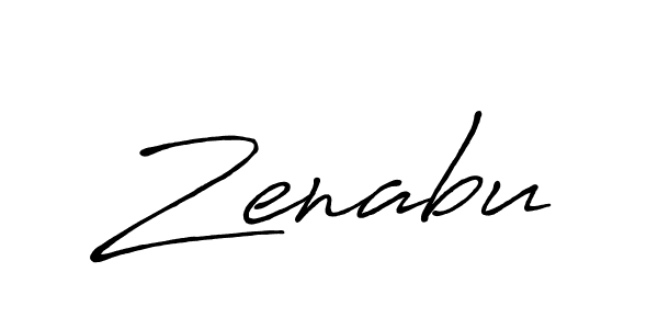 Design your own signature with our free online signature maker. With this signature software, you can create a handwritten (Antro_Vectra_Bolder) signature for name Zenabu. Zenabu signature style 7 images and pictures png
