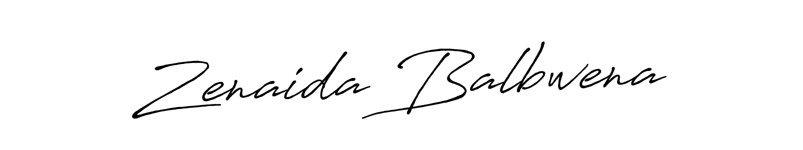 How to make Zenaida Balbwena signature? Antro_Vectra_Bolder is a professional autograph style. Create handwritten signature for Zenaida Balbwena name. Zenaida Balbwena signature style 7 images and pictures png