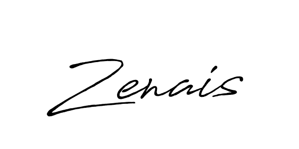 Make a beautiful signature design for name Zenais. With this signature (Antro_Vectra_Bolder) style, you can create a handwritten signature for free. Zenais signature style 7 images and pictures png