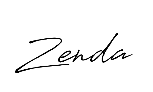 Design your own signature with our free online signature maker. With this signature software, you can create a handwritten (Antro_Vectra_Bolder) signature for name Zenda. Zenda signature style 7 images and pictures png