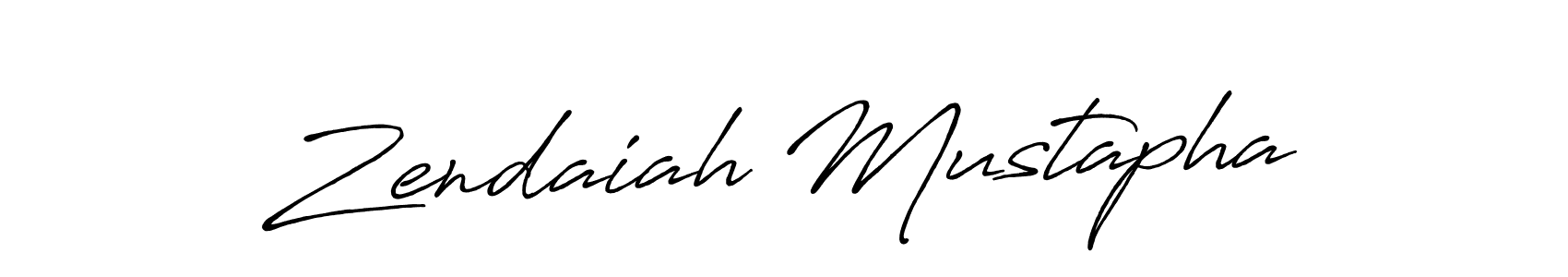 Also we have Zendaiah Mustapha name is the best signature style. Create professional handwritten signature collection using Antro_Vectra_Bolder autograph style. Zendaiah Mustapha signature style 7 images and pictures png