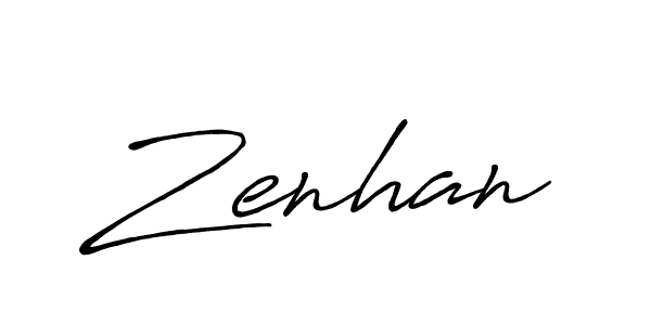 Create a beautiful signature design for name Zenhan. With this signature (Antro_Vectra_Bolder) fonts, you can make a handwritten signature for free. Zenhan signature style 7 images and pictures png