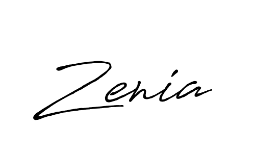 Zenia stylish signature style. Best Handwritten Sign (Antro_Vectra_Bolder) for my name. Handwritten Signature Collection Ideas for my name Zenia. Zenia signature style 7 images and pictures png