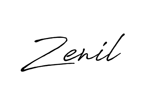 Zenil stylish signature style. Best Handwritten Sign (Antro_Vectra_Bolder) for my name. Handwritten Signature Collection Ideas for my name Zenil. Zenil signature style 7 images and pictures png