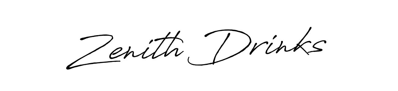 Use a signature maker to create a handwritten signature online. With this signature software, you can design (Antro_Vectra_Bolder) your own signature for name Zenith Drinks. Zenith Drinks signature style 7 images and pictures png