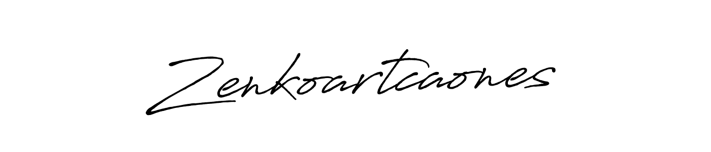 Create a beautiful signature design for name Zenkoartcaones. With this signature (Antro_Vectra_Bolder) fonts, you can make a handwritten signature for free. Zenkoartcaones signature style 7 images and pictures png