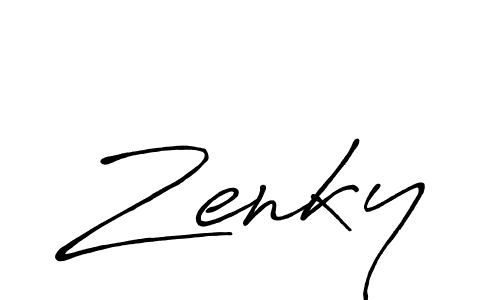 Create a beautiful signature design for name Zenky. With this signature (Antro_Vectra_Bolder) fonts, you can make a handwritten signature for free. Zenky signature style 7 images and pictures png