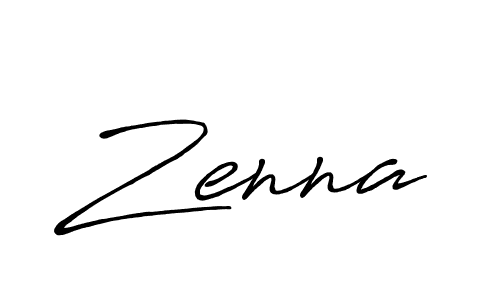 Use a signature maker to create a handwritten signature online. With this signature software, you can design (Antro_Vectra_Bolder) your own signature for name Zenna. Zenna signature style 7 images and pictures png