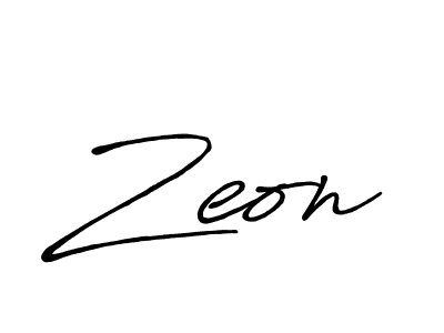 Make a beautiful signature design for name Zeon. With this signature (Antro_Vectra_Bolder) style, you can create a handwritten signature for free. Zeon signature style 7 images and pictures png