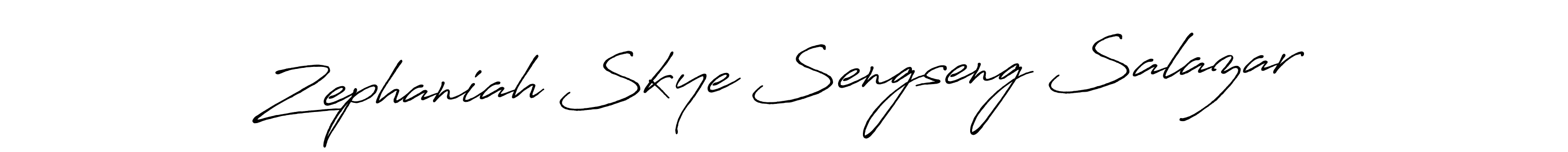 Similarly Antro_Vectra_Bolder is the best handwritten signature design. Signature creator online .You can use it as an online autograph creator for name Zephaniah Skye Sengseng Salazar. Zephaniah Skye Sengseng Salazar signature style 7 images and pictures png