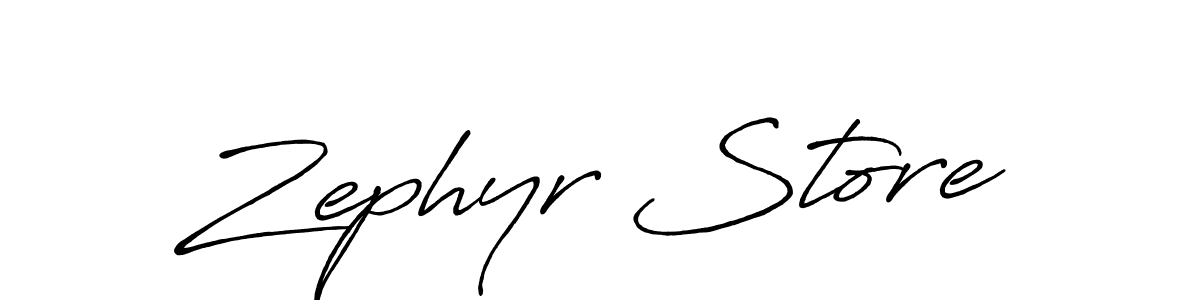 Create a beautiful signature design for name Zephyr Store. With this signature (Antro_Vectra_Bolder) fonts, you can make a handwritten signature for free. Zephyr Store signature style 7 images and pictures png