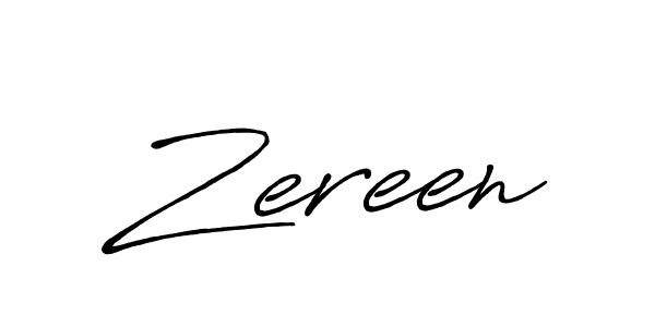 How to make Zereen name signature. Use Antro_Vectra_Bolder style for creating short signs online. This is the latest handwritten sign. Zereen signature style 7 images and pictures png
