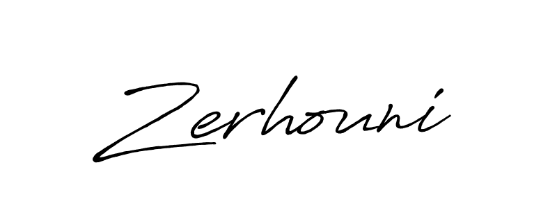 Create a beautiful signature design for name Zerhouni. With this signature (Antro_Vectra_Bolder) fonts, you can make a handwritten signature for free. Zerhouni signature style 7 images and pictures png