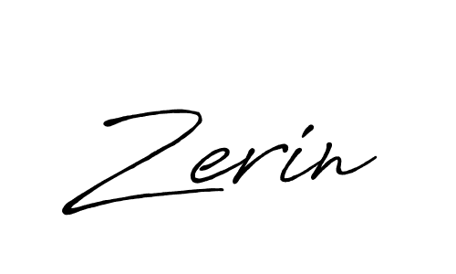 Zerin stylish signature style. Best Handwritten Sign (Antro_Vectra_Bolder) for my name. Handwritten Signature Collection Ideas for my name Zerin. Zerin signature style 7 images and pictures png