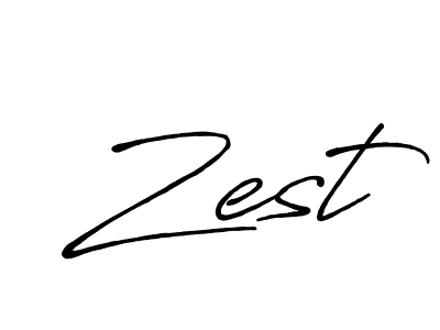 Create a beautiful signature design for name Zest. With this signature (Antro_Vectra_Bolder) fonts, you can make a handwritten signature for free. Zest signature style 7 images and pictures png