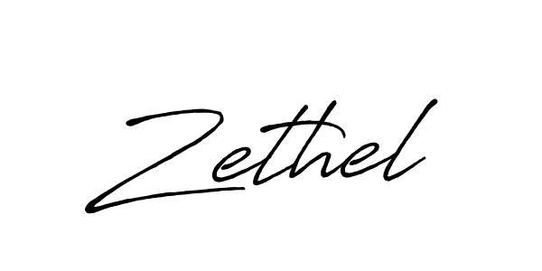 Use a signature maker to create a handwritten signature online. With this signature software, you can design (Antro_Vectra_Bolder) your own signature for name Zethel. Zethel signature style 7 images and pictures png