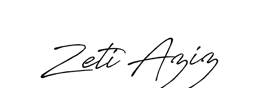 Design your own signature with our free online signature maker. With this signature software, you can create a handwritten (Antro_Vectra_Bolder) signature for name Zeti Aziz. Zeti Aziz signature style 7 images and pictures png