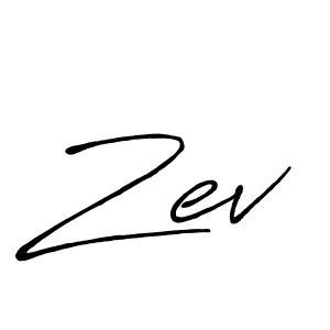 Similarly Antro_Vectra_Bolder is the best handwritten signature design. Signature creator online .You can use it as an online autograph creator for name Zev. Zev signature style 7 images and pictures png