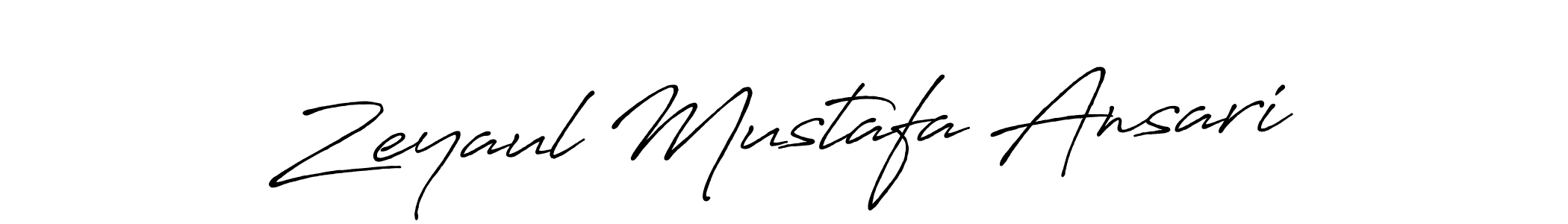 Zeyaul Mustafa Ansari stylish signature style. Best Handwritten Sign (Antro_Vectra_Bolder) for my name. Handwritten Signature Collection Ideas for my name Zeyaul Mustafa Ansari. Zeyaul Mustafa Ansari signature style 7 images and pictures png
