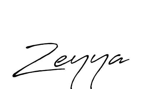 Make a beautiful signature design for name Zeyya. With this signature (Antro_Vectra_Bolder) style, you can create a handwritten signature for free. Zeyya signature style 7 images and pictures png