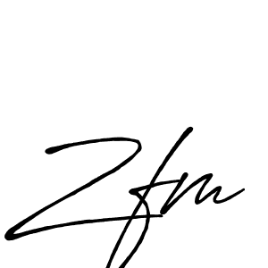 Also You can easily find your signature by using the search form. We will create Zfm name handwritten signature images for you free of cost using Antro_Vectra_Bolder sign style. Zfm signature style 7 images and pictures png