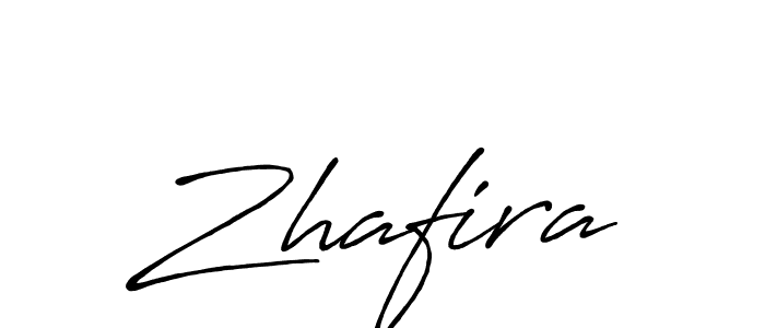 How to make Zhafira signature? Antro_Vectra_Bolder is a professional autograph style. Create handwritten signature for Zhafira name. Zhafira signature style 7 images and pictures png