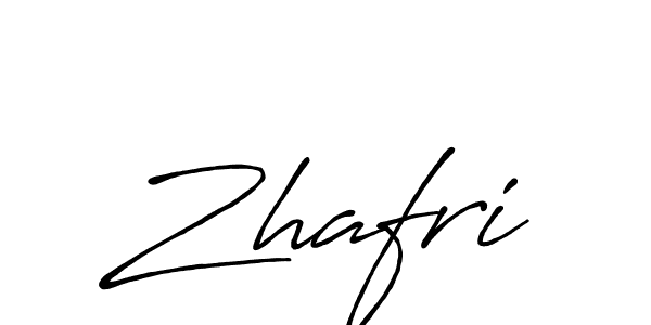 How to make Zhafri signature? Antro_Vectra_Bolder is a professional autograph style. Create handwritten signature for Zhafri name. Zhafri signature style 7 images and pictures png