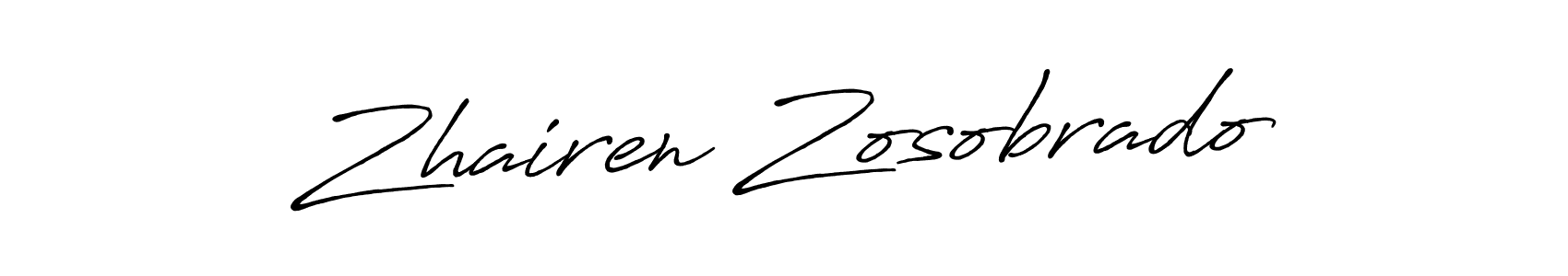 Zhairen Zosobrado stylish signature style. Best Handwritten Sign (Antro_Vectra_Bolder) for my name. Handwritten Signature Collection Ideas for my name Zhairen Zosobrado. Zhairen Zosobrado signature style 7 images and pictures png