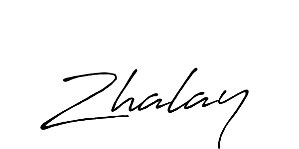 Create a beautiful signature design for name Zhalay. With this signature (Antro_Vectra_Bolder) fonts, you can make a handwritten signature for free. Zhalay signature style 7 images and pictures png