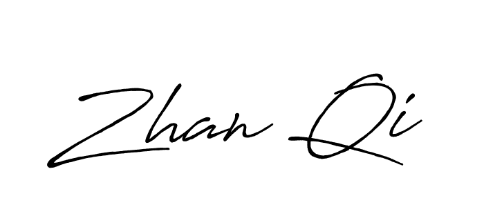 How to make Zhan Qi signature? Antro_Vectra_Bolder is a professional autograph style. Create handwritten signature for Zhan Qi name. Zhan Qi signature style 7 images and pictures png