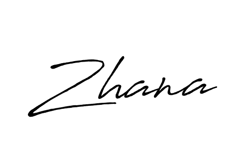 Zhana stylish signature style. Best Handwritten Sign (Antro_Vectra_Bolder) for my name. Handwritten Signature Collection Ideas for my name Zhana. Zhana signature style 7 images and pictures png