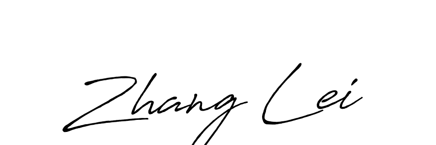 How to make Zhang Lei name signature. Use Antro_Vectra_Bolder style for creating short signs online. This is the latest handwritten sign. Zhang Lei signature style 7 images and pictures png