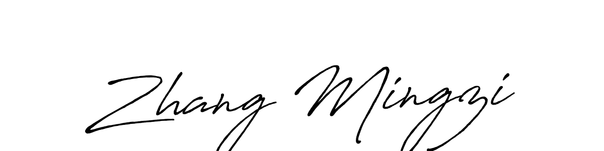 How to make Zhang Mingzi name signature. Use Antro_Vectra_Bolder style for creating short signs online. This is the latest handwritten sign. Zhang Mingzi signature style 7 images and pictures png