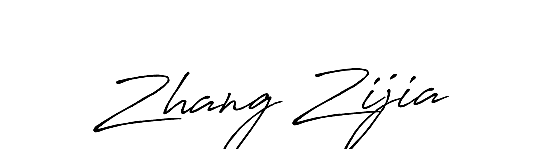 Zhang Zijia stylish signature style. Best Handwritten Sign (Antro_Vectra_Bolder) for my name. Handwritten Signature Collection Ideas for my name Zhang Zijia. Zhang Zijia signature style 7 images and pictures png