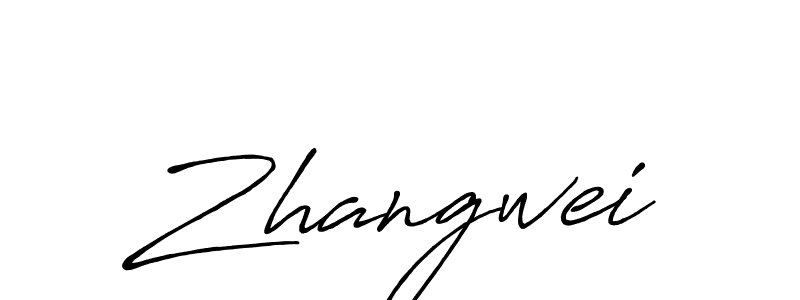 It looks lik you need a new signature style for name Zhangwei. Design unique handwritten (Antro_Vectra_Bolder) signature with our free signature maker in just a few clicks. Zhangwei signature style 7 images and pictures png