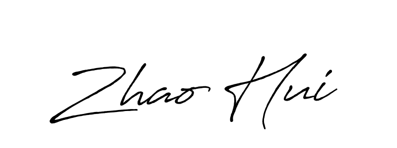 You should practise on your own different ways (Antro_Vectra_Bolder) to write your name (Zhao Hui) in signature. don't let someone else do it for you. Zhao Hui signature style 7 images and pictures png