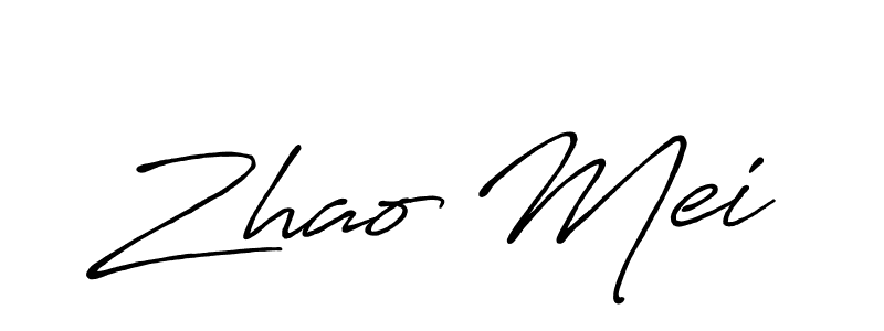 Zhao Mei stylish signature style. Best Handwritten Sign (Antro_Vectra_Bolder) for my name. Handwritten Signature Collection Ideas for my name Zhao Mei. Zhao Mei signature style 7 images and pictures png