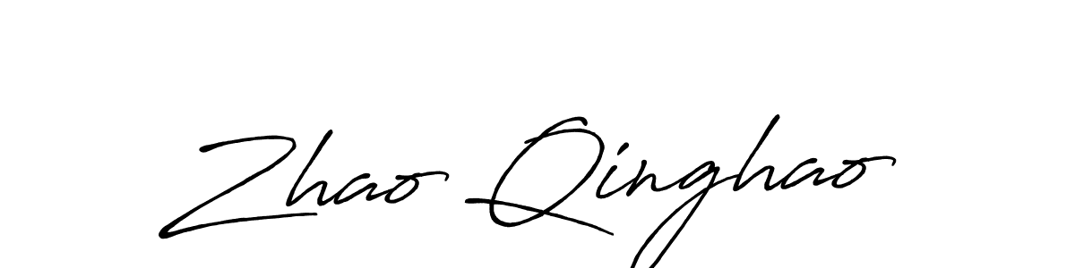 if you are searching for the best signature style for your name Zhao Qinghao. so please give up your signature search. here we have designed multiple signature styles  using Antro_Vectra_Bolder. Zhao Qinghao signature style 7 images and pictures png