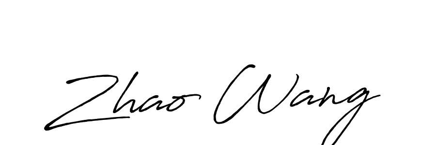 The best way (Antro_Vectra_Bolder) to make a short signature is to pick only two or three words in your name. The name Zhao Wang include a total of six letters. For converting this name. Zhao Wang signature style 7 images and pictures png